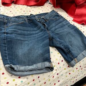 Mossimo Supply Co. Mid Rise Bermuda Denim Shorts